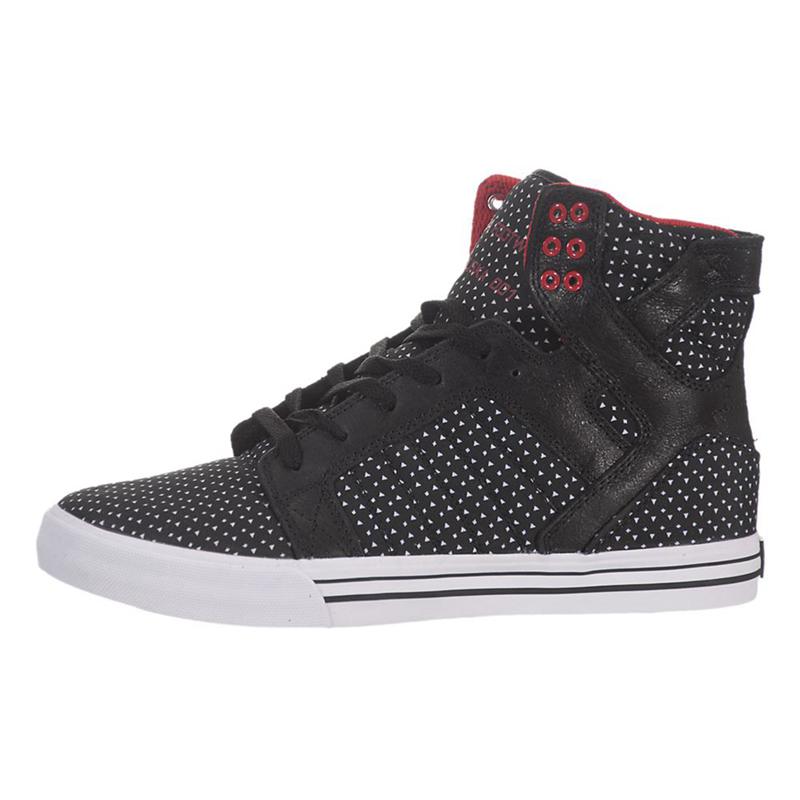 Zapatillas Altas Supra Argentina Hombre - SKYTOP Negras Blancas (DGBVI-9186)